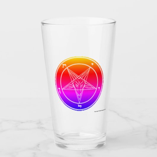 Baphomet Burnt Orange Glas (Vorderseite)