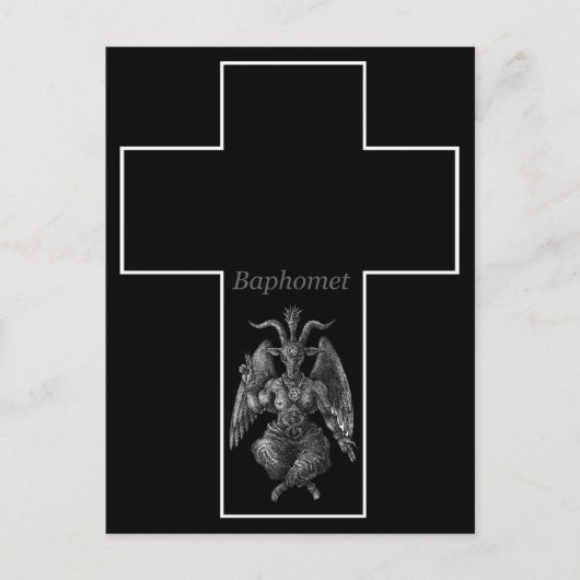 Baphomet Cross Postkarte (Vorderseite)