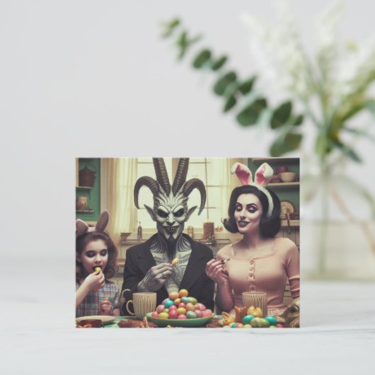 Baphomet Dark Oaster Horror Postkarte (Stehend Vorderseite)