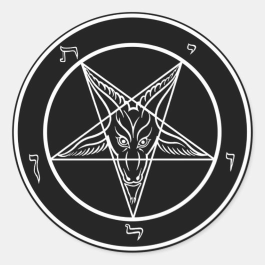 Baphomet Decals Runder Aufkleber (Vorderseite)
