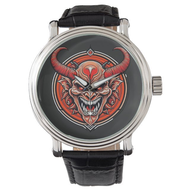 Baphomet Demon Armbanduhr (Vorderseite)