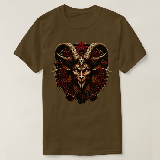 Baphomet Demon Satanic Goth Lucifer T-Shirt (Design vorne)