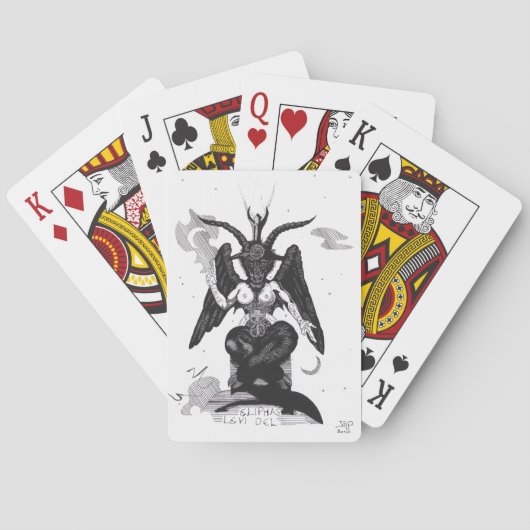 Baphomet, die Sabbatische Ziege. Spielkarten (Rückseite)