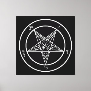 Baphomet ENORMES 40"" Kunst x40 auf Stretched Leinwanddruck