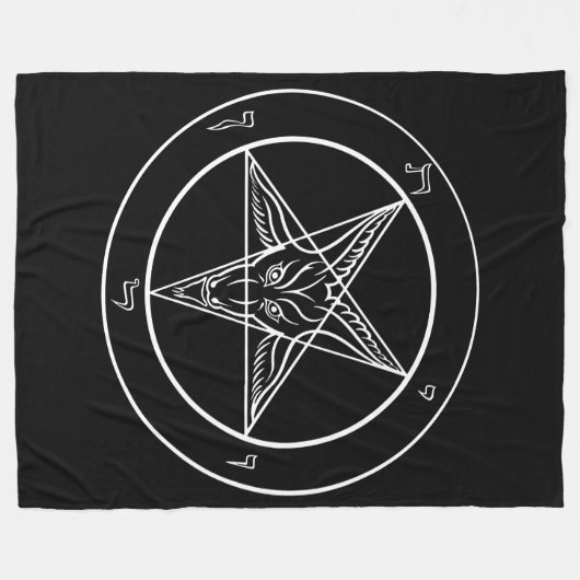 Baphomet ENORMES 60"" Tapisserie x80/Decke Fleecedecke (Vorderseite (Horizontal))