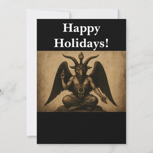 Baphomet Feiertagskarte (Vorderseite)