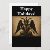 Baphomet Feiertagskarte (Vorne/Hinten)