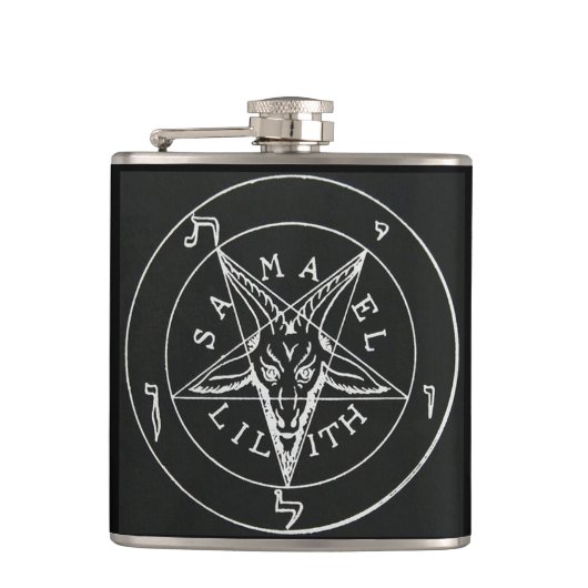 baphomet Flasche Flachmann (Vorderseite)