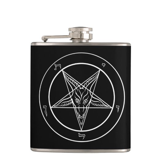 Baphomet Flasche Flachmann (Vorderseite)