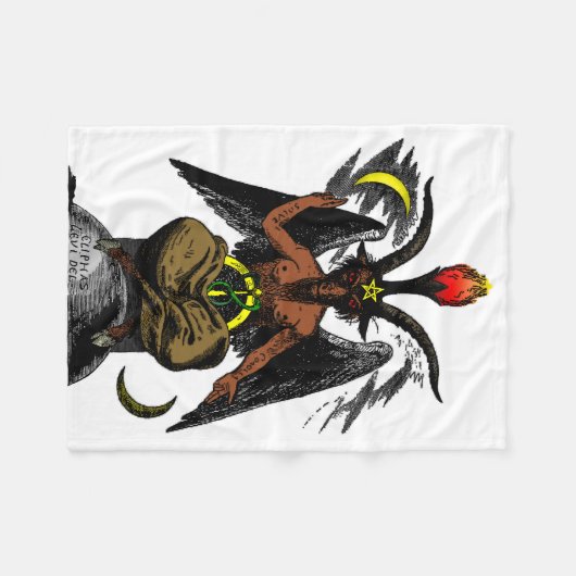 Baphomet Fleecedecke (Vorderseite (Horizontal))