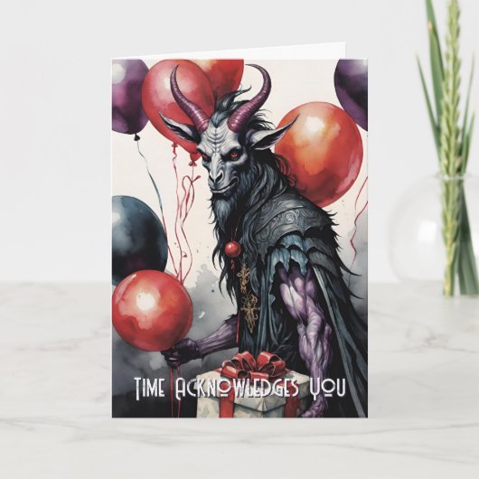 Baphomet Geburtstagsballons & Geschenke Gothic Karte (Vorderseite)