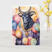 Baphomet Geburtstagsballons & Geschenke Gothic Karte (Gelbe Blume)