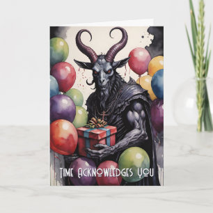 Baphomet Geburtstagsballons & Geschenke Gothic Karte