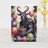 Baphomet Geburtstagsballons & Geschenke Gothic Karte (Gelbe Blume)