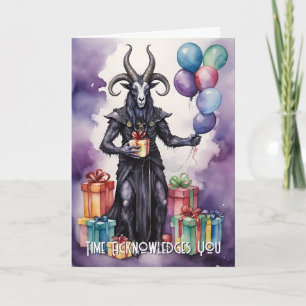 Baphomet Geburtstagsballons & Geschenke Gothic Karte