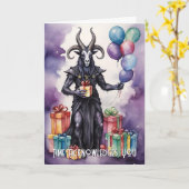 Baphomet Geburtstagsballons & Geschenke Gothic Karte (Gelbe Blume)