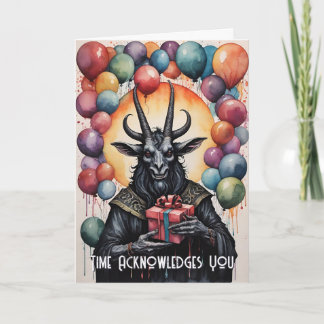 Baphomet Geburtstagsballons & Geschenke Gothic Karte