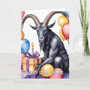Baphomet Geburtstagsballons & Geschenke Gothic Karte