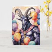 Baphomet Geburtstagsballons & Geschenke Gothic Karte (Gelbe Blume)