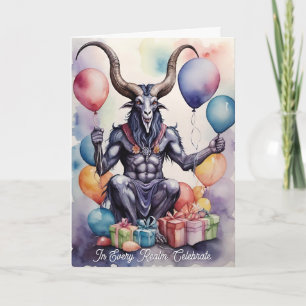 Baphomet Geburtstagsballons & Geschenke Gothic Karte
