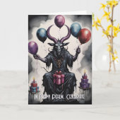 Baphomet Geburtstagsballons & Geschenke Gothic Karte (Gelbe Blume)