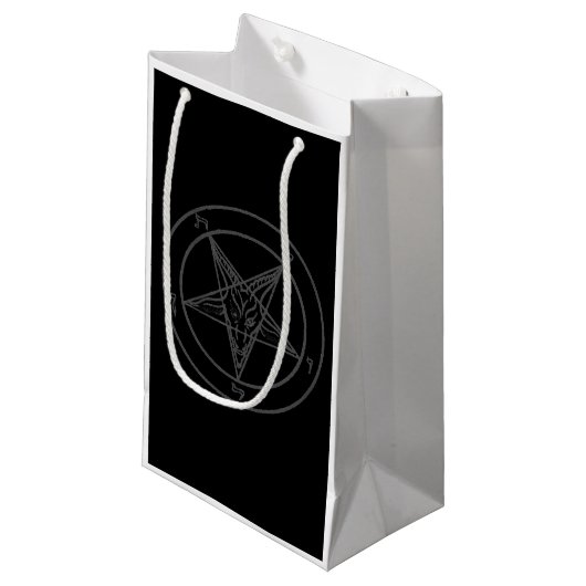 Baphomet Geschenk-Tasche Kleine Geschenktüte (Vorderseite Schrägansicht)