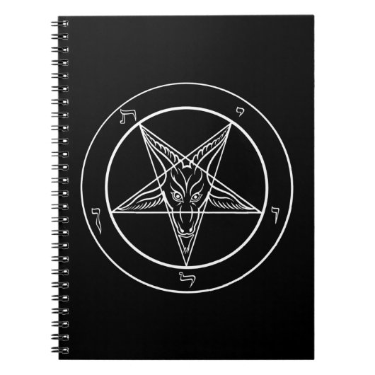 Baphomet gewundenes Notizbuch Notizblock (Vorderseite)
