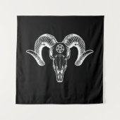 Baphomet Goat Head Wandteppich (Vorderseite)