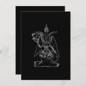 Baphomet Goat Satan Black Magic Lucifer Occult Einladung (Vorne/Hinten)