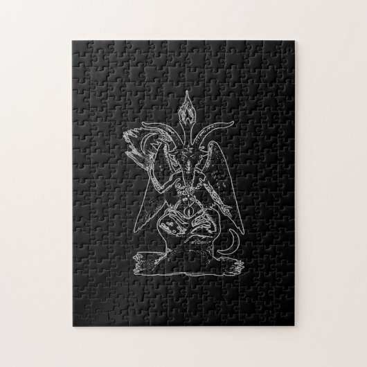 Baphomet Goat Satan Black Magic Lucifer Occult Puzzle (Vertikal)