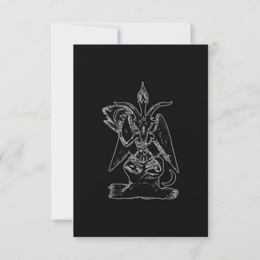 Baphomet Goat Satan Black Magic Lucifer Occult RSVP Karte (Vorderseite)
