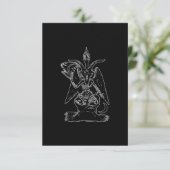 Baphomet Goat Satan Black Magic Lucifer Occult RSVP Karte (Stehend Vorderseite)