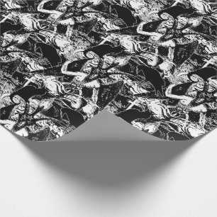 Baphomet Gothic Ravens and Cats Geschenkpapier