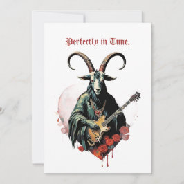 Baphomet Gothic Valentine's Day Guitar Tune Feiertagskarte