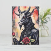 Baphomet Gothic Valentine's Day Love Feiertagskarte (Stehend Vorderseite)