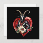 Baphomet Gothic Valentine's Day Love Feiertagskarte (Vorne/Hinten)