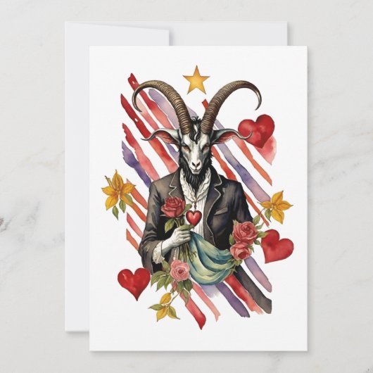 Baphomet Gothic Valentine's Day Love Feiertagskarte (Vorderseite)