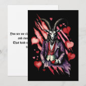 Baphomet Gothic Valentine's Day Love Feiertagskarte (Vorne/Hinten)