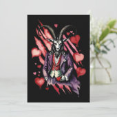 Baphomet Gothic Valentine's Day Love Feiertagskarte (Stehend Vorderseite)