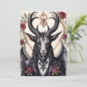 Baphomet Gothic Valentine's Day Love Feiertagskarte (Stehend Vorderseite)