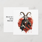 Baphomet Gothic Valentine's Day Love Feiertagskarte (Vorne/Hinten)
