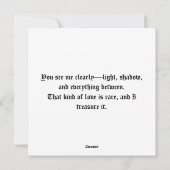 Baphomet Gothic Valentine's Day Love Feiertagskarte (Rückseite)