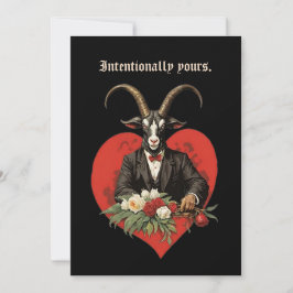 Baphomet Gothic Valentinstag Absicht Feiertagskarte