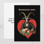 Baphomet Gothic Valentinstag Absicht Feiertagskarte (Vorne/Hinten)