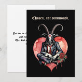 Baphomet Gothic Valentinstag Auserwählt Feiertagskarte (Vorne/Hinten)