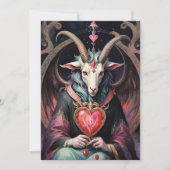 Baphomet Gothic Valentinstag Jeder Bereich Feiertagskarte (Vorderseite)