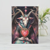 Baphomet Gothic Valentinstag Jeder Bereich Feiertagskarte (Stehend Vorderseite)