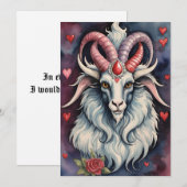Baphomet Gothic Valentinstag Jeder Bereich Feiertagskarte (Vorne/Hinten)