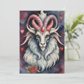 Baphomet Gothic Valentinstag Jeder Bereich Feiertagskarte (Stehend Vorderseite)