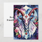 Baphomet Gothic Valentinstag Jeder Bereich Feiertagskarte (Vorne/Hinten)